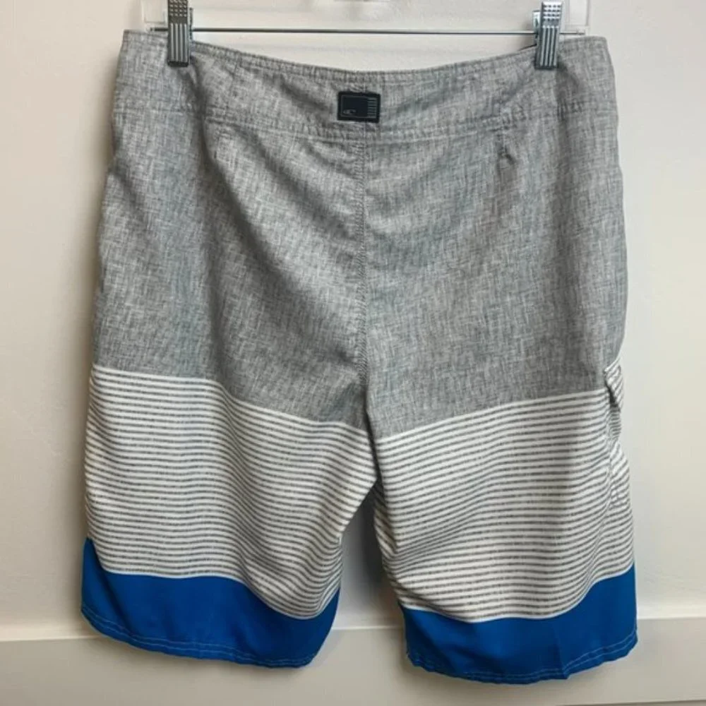 O'Neill Blue, Gray, & White Board Shorts Size 31